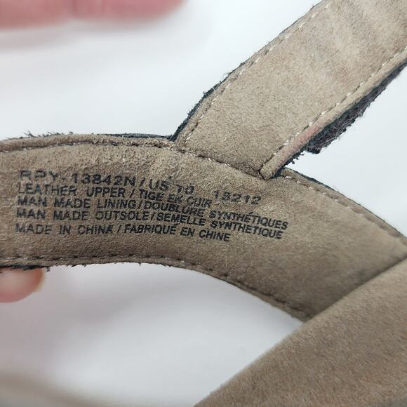 Taos Taos Replay Abeo Biosystem Sandals Women 10 Pewter Leather Stud Embroidered - Picture 12 of 15